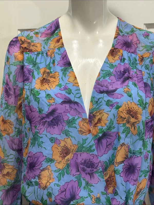VERONICA BEARD 100% Silk Sean Floral-Printed Ruched Dress | Size 6🌸 - Image 8