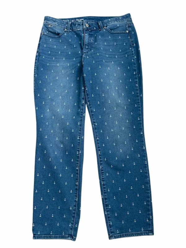 Talbots Anchor-Print Slim Ankle Curvy Jeans - Image 7