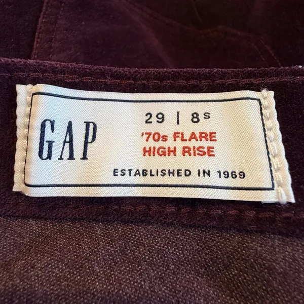 GAP 70s Flare Corduroy Jeans Pants Size 29S High Rise Dark Academia Fall NWT - Image 10