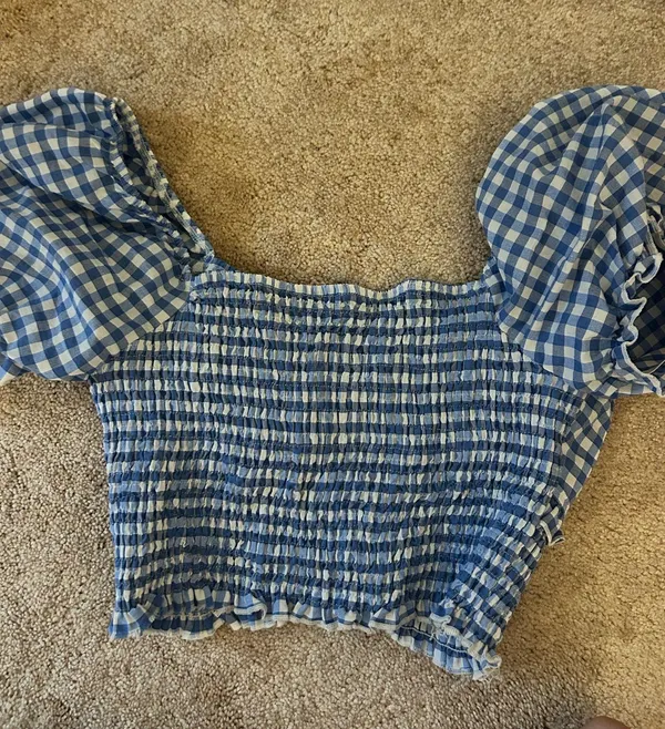 Gingham top Blue Size L - Image 2