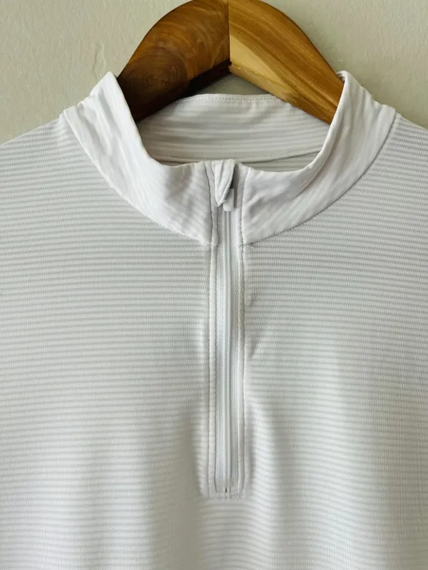 Nike Womens Sz M White Dri-FIT Victory long-sleeve half-zip‎ golf top Pullover - Image 2
