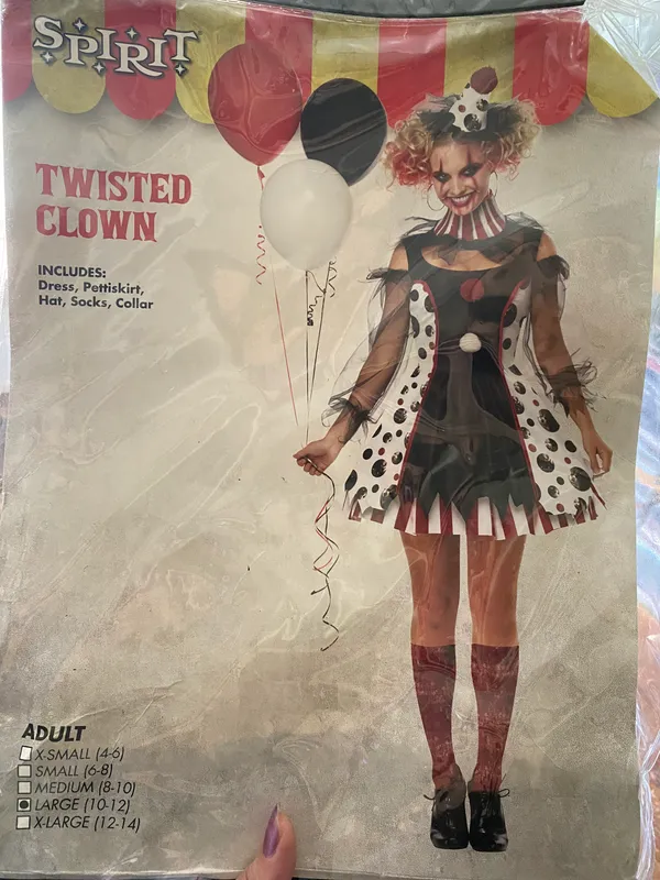 Spirit Halloween Twisted Clown Size L - Image 6
