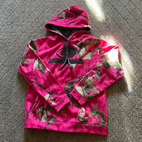 pink camo hoodie - Image 2
