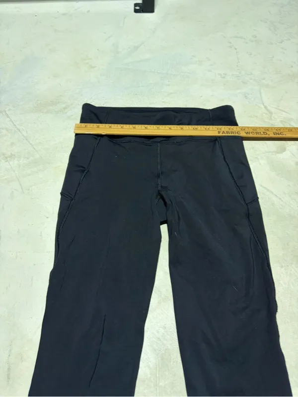Lululemon Black final lap crop Athletic Leggings 8 - Image 2
