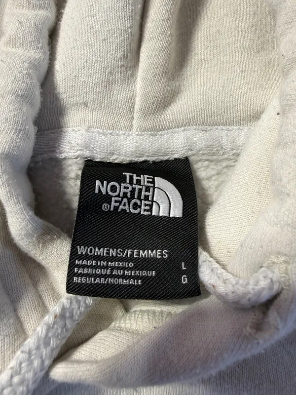 The North Face Half Dome Hoodie Women L White Pullover Logo Sweatshirt - Image 3