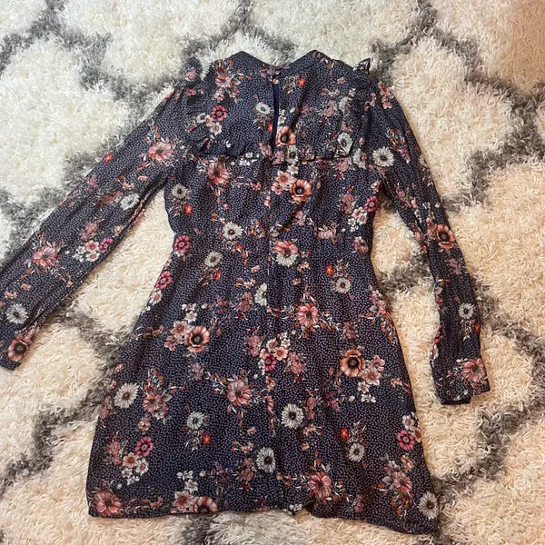 Wander Cassidy Navy Blue Floral Print Mini Dress - Image 4