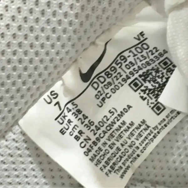 Nike Air Force 1’s Sneakers Athletic White Women’s 7 - Image 5
