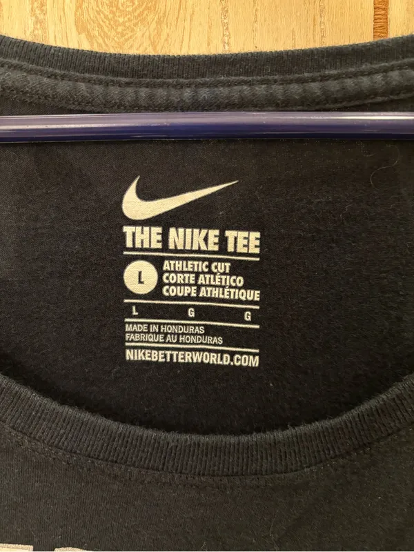 Nike Women's Black Tee with White Air Logo - Image 2