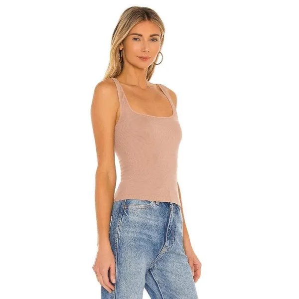 Free People Square One Seamless Cami in Latte XSmall Womens Tank Top - Image 3