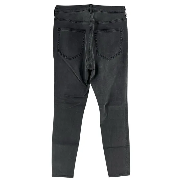 H&M Curvy Jegging Womens‎ Skinny Jean Size 10 High Waist Stretch Charcoal Denim - Image 2