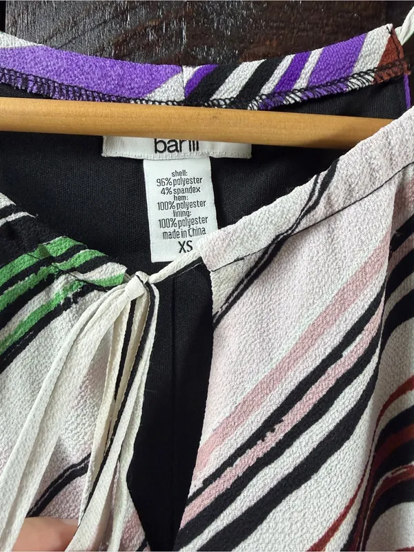 BAR III Multi Color Sleeveless Asymmetrical Midi Dress NWT XS - Image 8