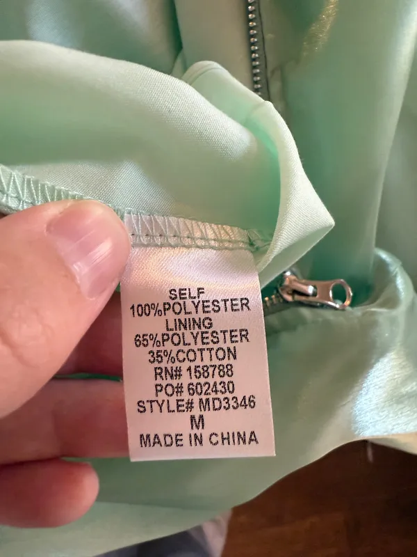 Anthropologie Mable NWOT Elegant Green Tulip Dress with Back Zipper - Image 5