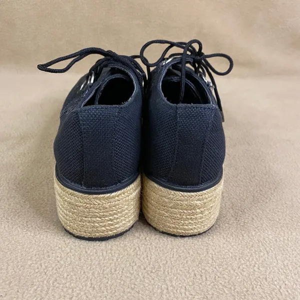 TUK Footwear Black Canvas Platform Shoe‎ Sneaker Lace Up Women's Casual US 7 EUC - Image 5