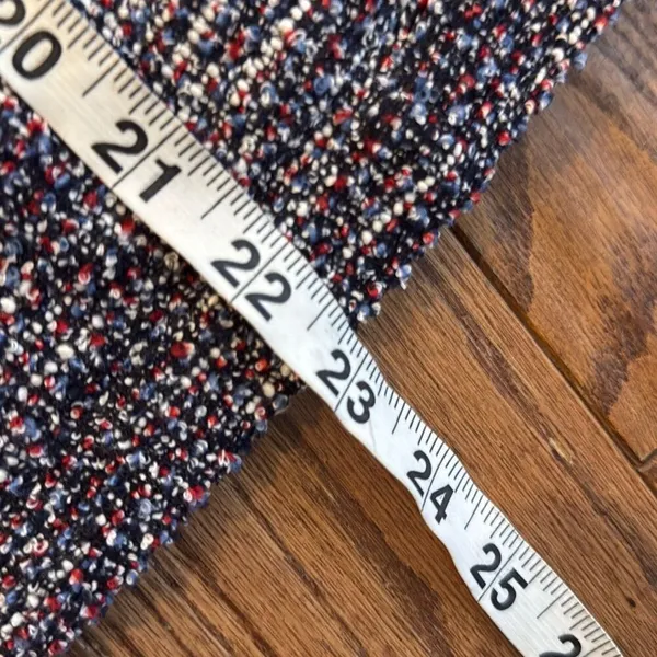 Talbots tweed blue and red open blazer jacket size small - Image 8