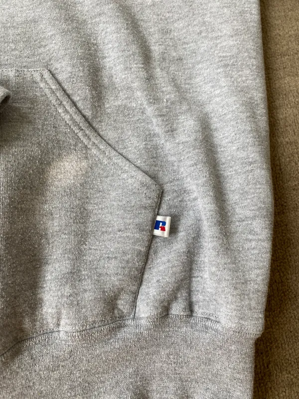 Russell Athletic Oversized Gray Zip Up - Image 2
