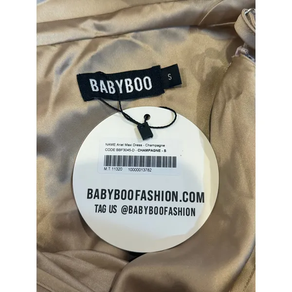 Babyboo NEW Ariel Maxi Dress Gown Champagne Size Small - Image 7