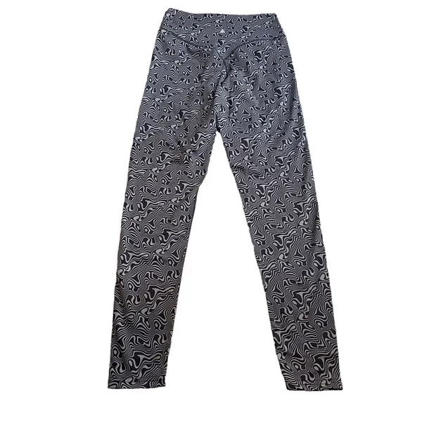 Vitality Storm Legging Black Gray Swirl Eclectic Psychedelic Workout Yoga Size M - Image 7