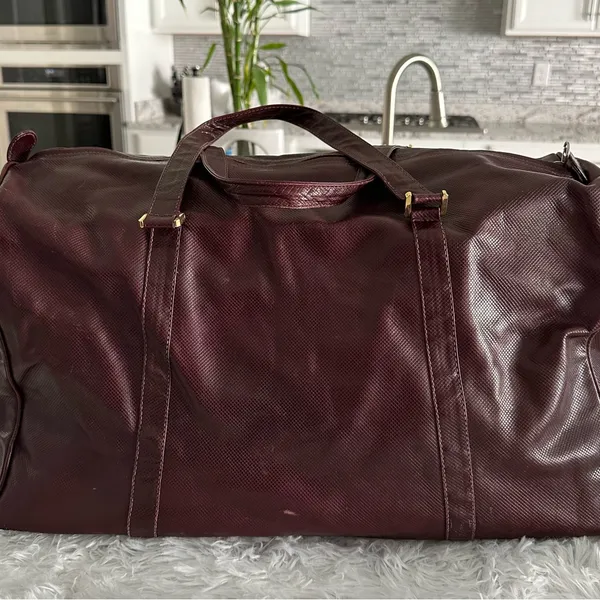 Vintage Bottega Veneta Leather Overnight‎ Duffle Bag - Image 16