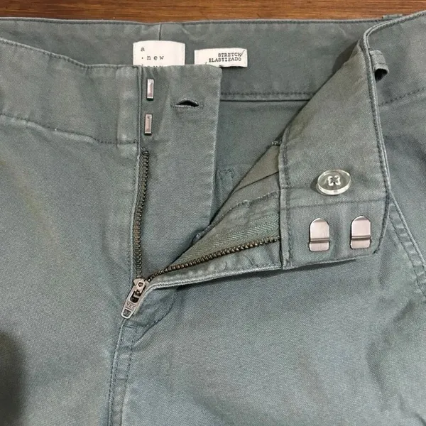 A New Day high waisted wide leg stretch pants Olive Green Coastal Size 2 - Image 6