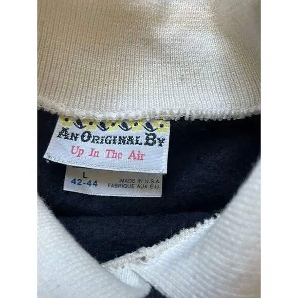 Up In The Air Vintage Hanes‎ Winter Collared Sweatshirt W Scottie Size L 42-44 - Image 3