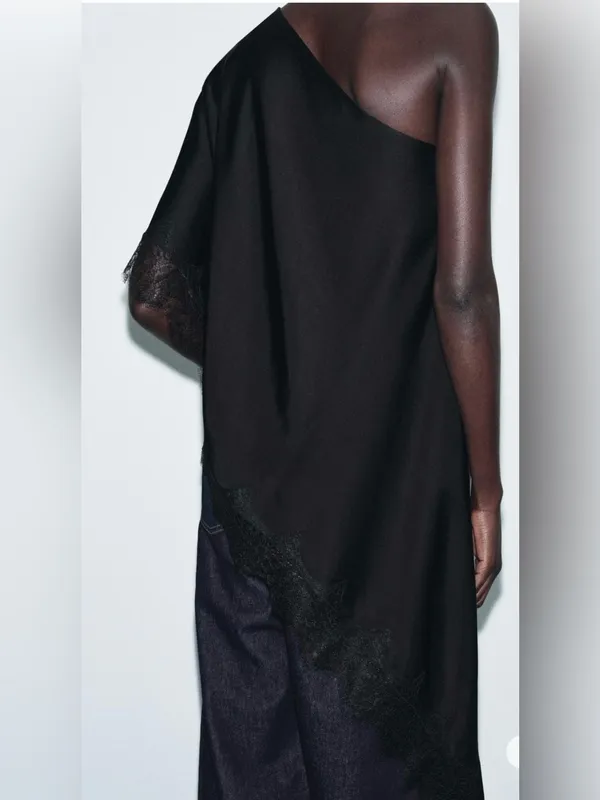 Zara ZW COLLECTION satin lace top‎ - Image 5