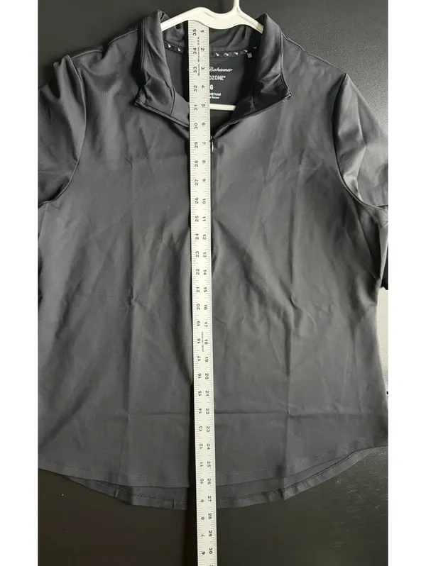 Tommy Bahama IslandZone Women's Black Half-Zip Polo Shirt Size L - Image 6