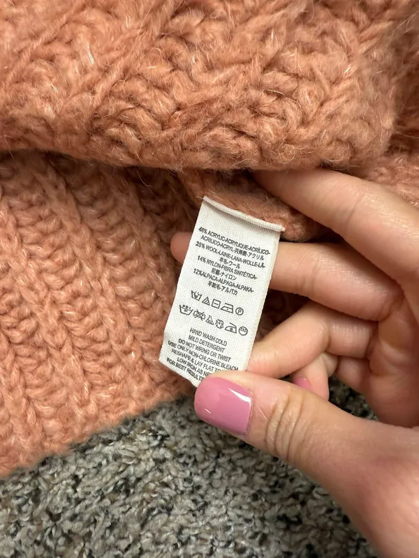 Fluffy Fox Wool & Alpaca Papaya Sweater - Image 4