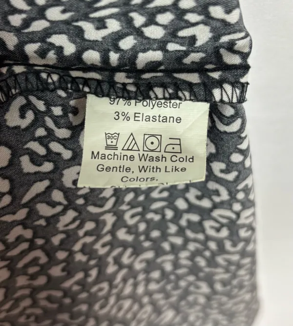 Pretty Garden Dress Size Large Black White Cheetah Print Tiered Maxi - Image 5
