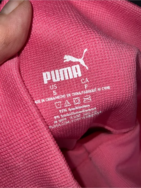 2 Pair Puma Bike Shorts - Pink and Charcoal - Small - Image 6