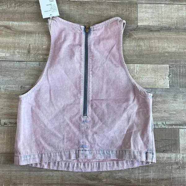 Abrand jeans Pink Denim Shell Top Size S Purple - Image 4