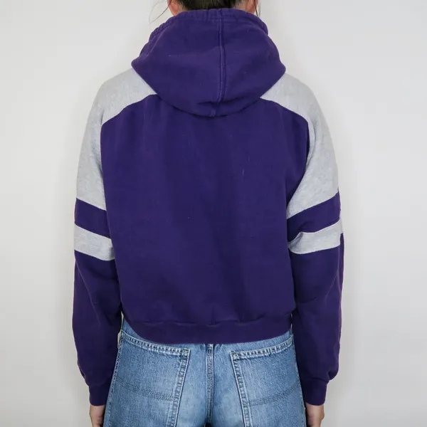 National Collegiate Athletic Association Vintage 90s Kansas State Wildcats Cropped Hoodie - Image 4