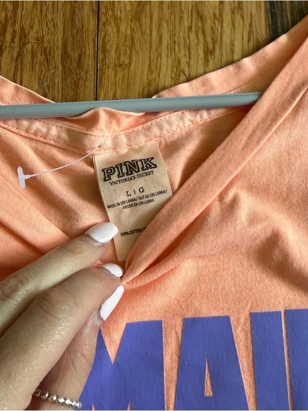 PINK Graphic Tank Top Large - Image 3