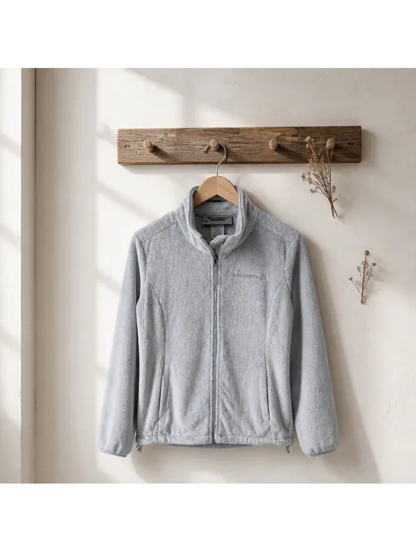Free Country Women’s Gray Full Zip Fleece Jacket Small Soft Plush Lightweight - Image 2