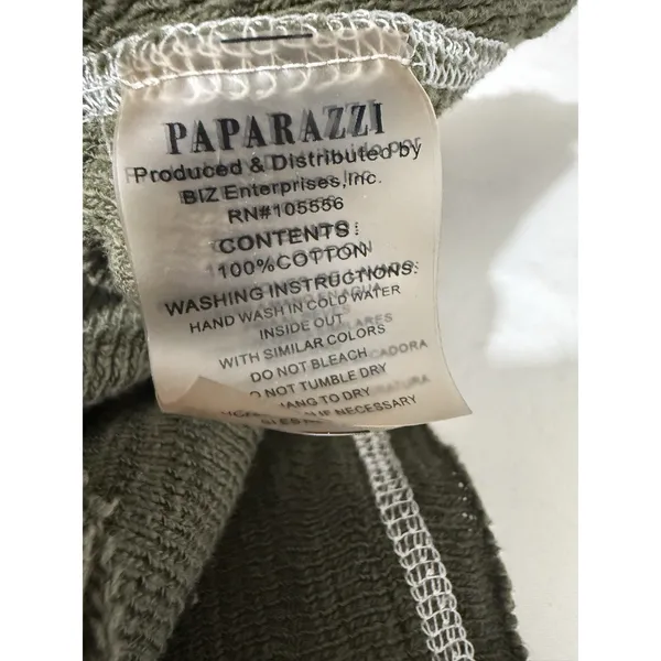 Paparazzi Women's Size M Green Floral Embroidered Top Long Sleeve Stretch Boho - Image 7