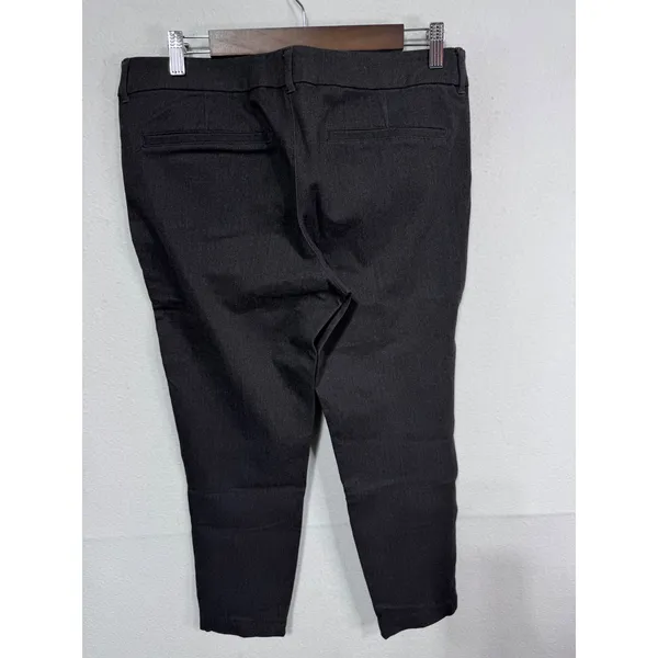 Old Navy 12 Dark Gray Pixie Pants Women Mid-Rise Ankle Chino Workwear‎ - Image 5