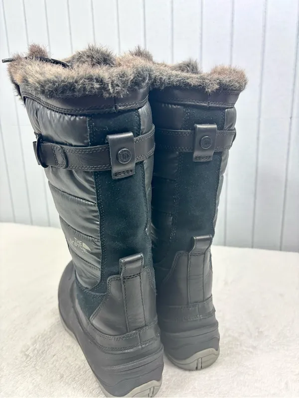 The-North-Face Womens Shellista Snow Boot Size 8.5 Waterproof Tall Lace Up Black - Image 5