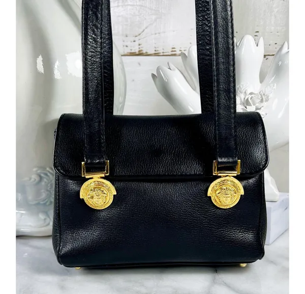 Gianni Mini Leather Medusa Medallion Shoulder Bag - Image 4