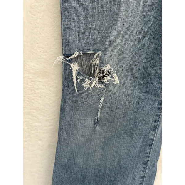 Joes Jeans Stardust Bootcut Jeans Light Wash Distressed Denim Blue Size 31 - Image 2