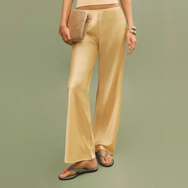Reformation Gale Satin Mid Rise Bias Pant - Image 2