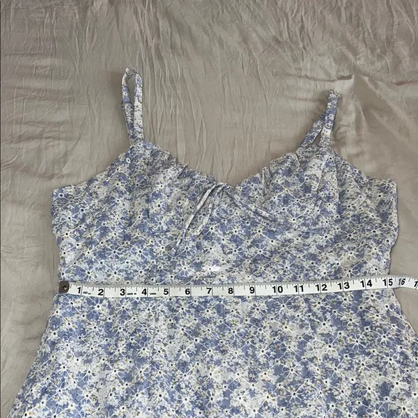 Lulus Effortless Personality Blue Floral‎ Embroidered Mini Dress Size Large - Image 6