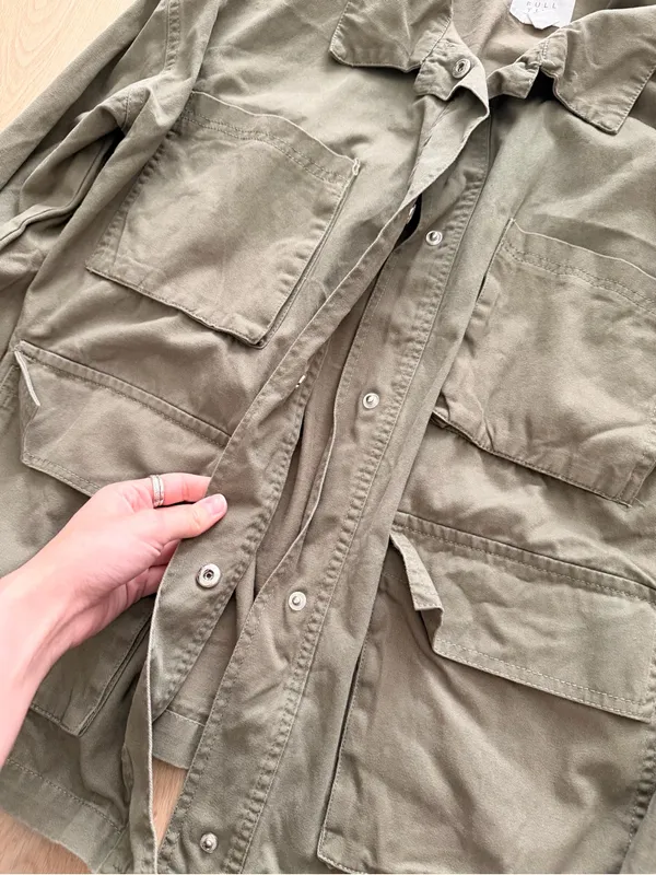 Full Tilt Olive Green Utility Jacket - Image 4