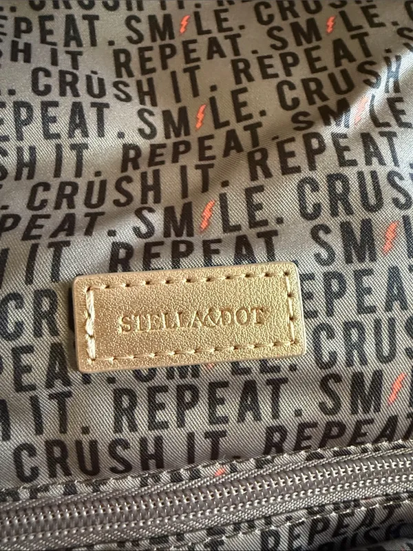 Stella & Dot ‘Crush It’ Black Quilted Backpack with Rose Gold Hardware NWOT - Image 7