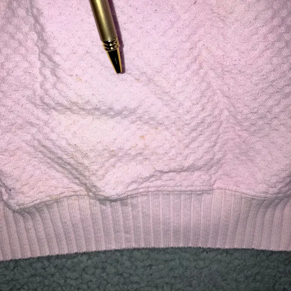 Vintage Pastel Sweatshirt Women‎ XL 90s Textured Grandma Coquette Pink Retro Y2K - Image 7