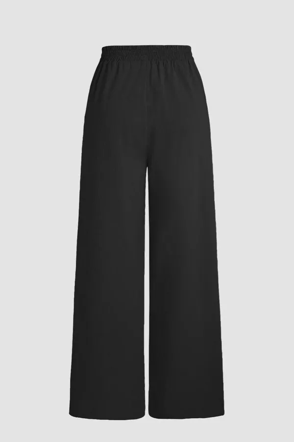 High waisted solid pleated wide leg trousers cider  - Image 2