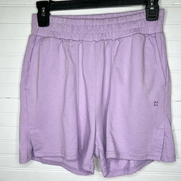 Sweaty Betty Women's After Class Shorts Lilac Purple Size 4 High Waist Casual - Image 2