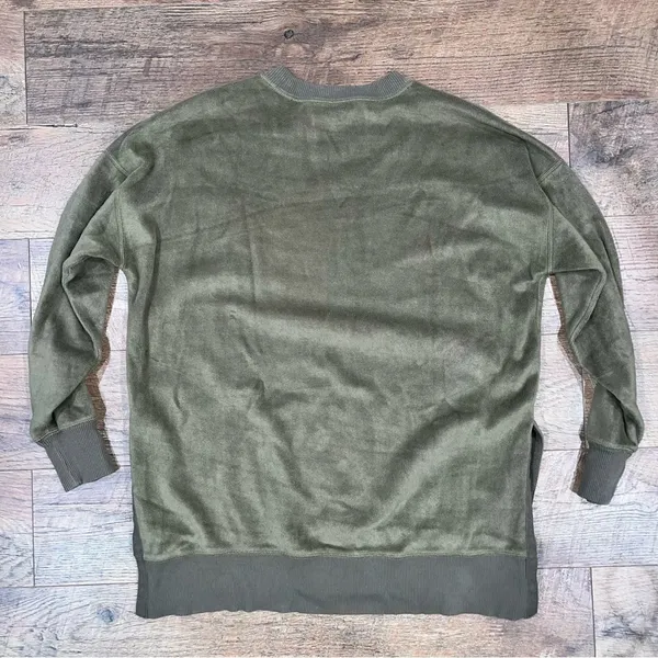 aerie Army Green Fleece Oversized Crewneck Sweatshirt - Image 11