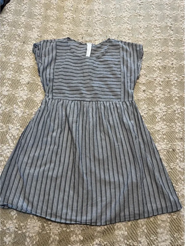 Altar'd State Black and White Striped Dress, Size Medium, Fit-and-Flare A-Line - Image 2
