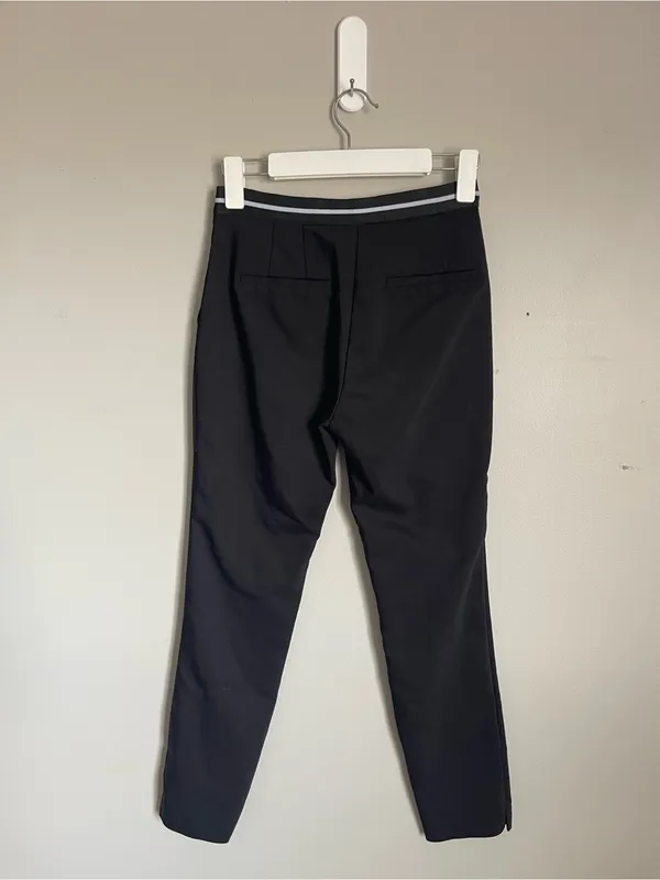 ZARA Black Straight Leg Dress Pants Sz XS - Image 6