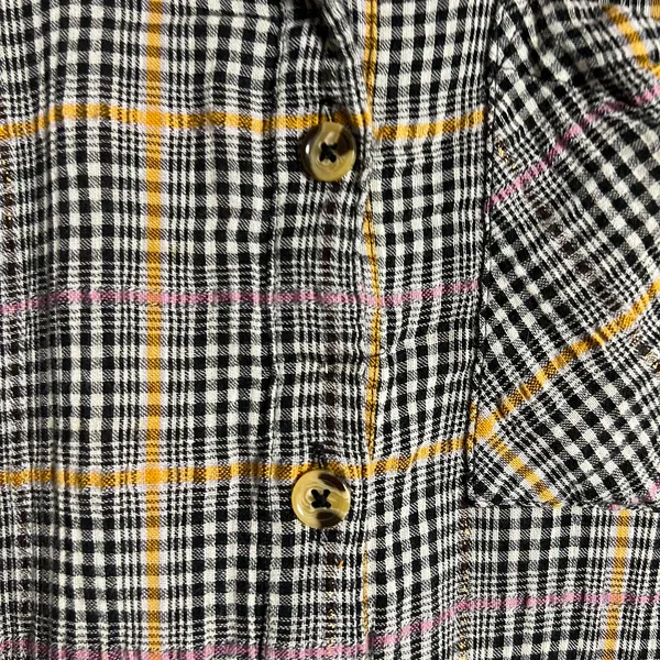 Free People Break My Stride Oversized Plaid Long Sleeve Button Up Shirt Size S - Image 13