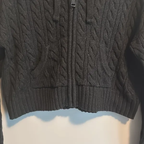 American Eagle Cropped Zip Up Size L - Image 3